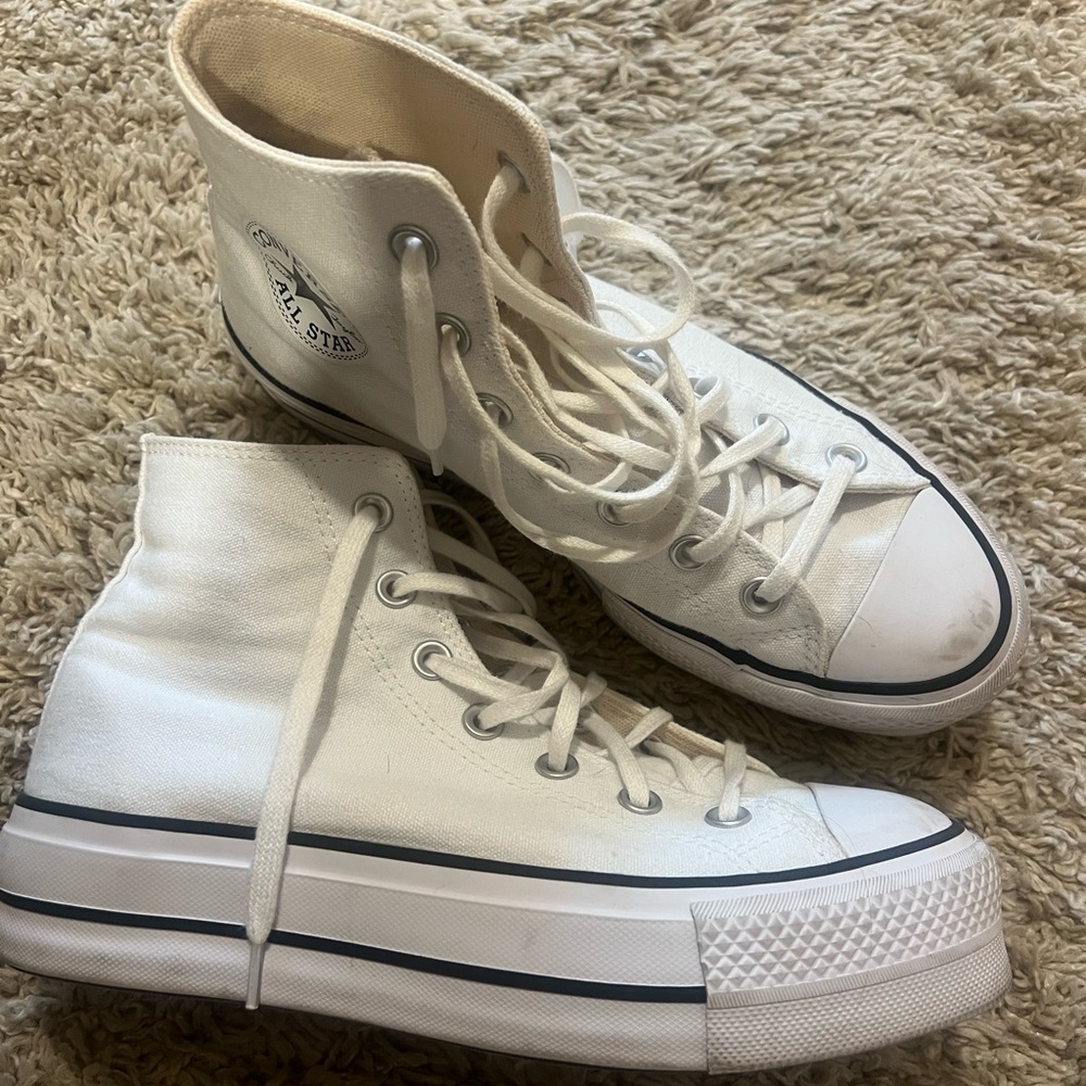 Converse White High-Top Sneakers